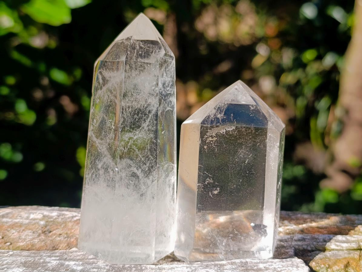 Polished Clear Quartz Crystals x 6 From Madagascar - Toprock Gemstones and Minerals 