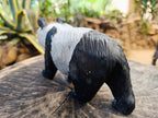 Hand Made Large Panda Soapstone Carving x 1 From Zimbabwe - Toprock Gemstones and Minerals 