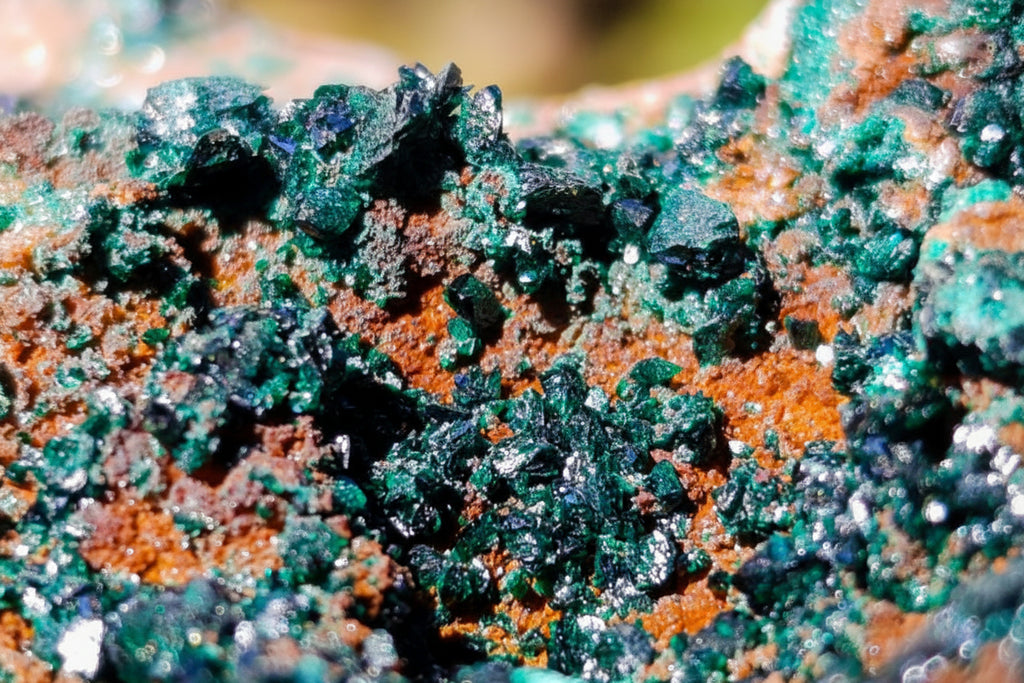 Natural Crystalline Malachite Specimens x 6 From Tenke Fungurume, Congo - Toprock Gemstones and Minerals 