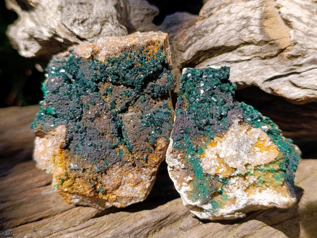Natural Crystalline Malachite Specimens x 6 From Tenke Fungurume, Congo - Toprock Gemstones and Minerals 