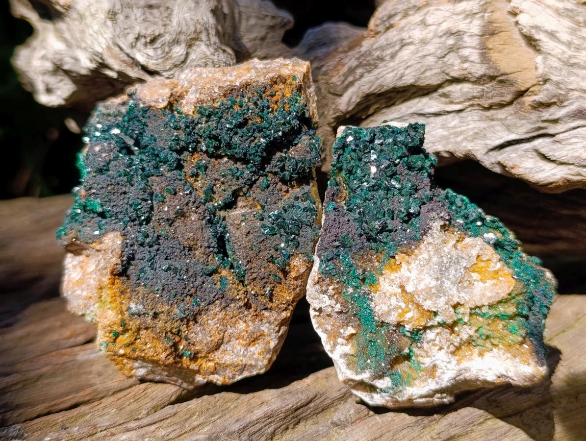 Natural Crystalline Malachite Specimens x 6 From Tenke Fungurume, Congo - Toprock Gemstones and Minerals 