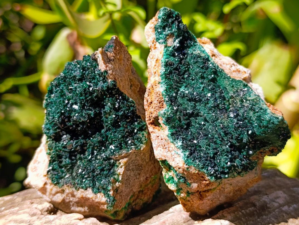 Natural Crystalline Malachite Specimens x 6 From Tenke Fungurume, Congo - Toprock Gemstones and Minerals 
