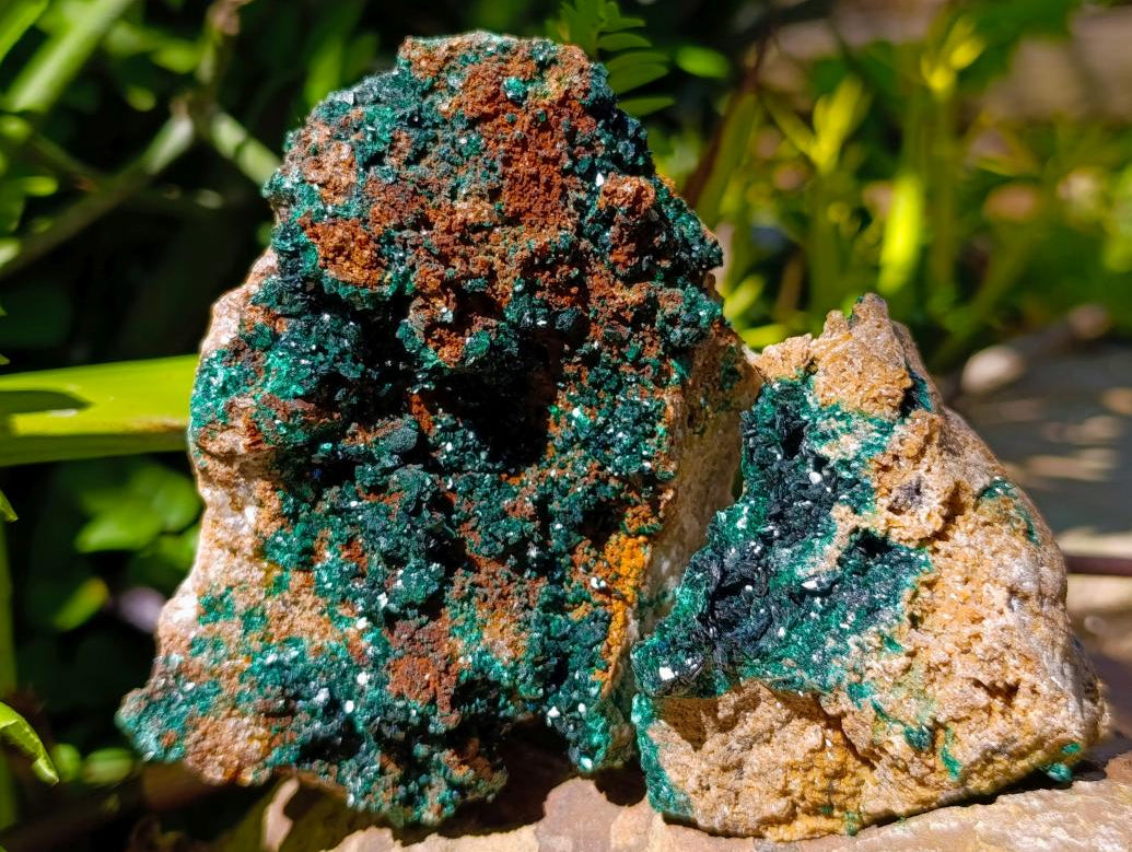 Natural Crystalline Malachite Specimens x 6 From Tenke Fungurume, Congo - Toprock Gemstones and Minerals 