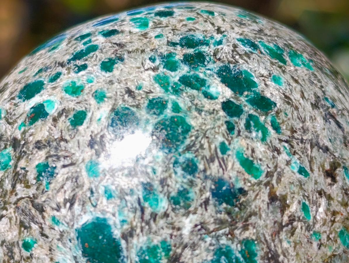 Polished Emerald Mica 'Mutokolite' Spheres x 2 From Mutoko, Zimbabwe - Toprock Gemstones and Minerals 