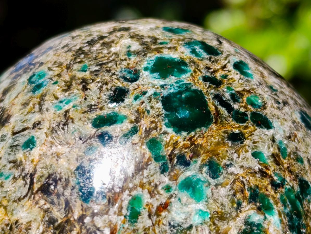 Polished Emerald Mica 'Mutokolite' Spheres x 2 From Mutoko, Zimbabwe - Toprock Gemstones and Minerals 