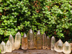 Semi-Polished Smokey Quartz Crystals x 12 From Zimbabwe - Toprock Gemstones and Minerals 