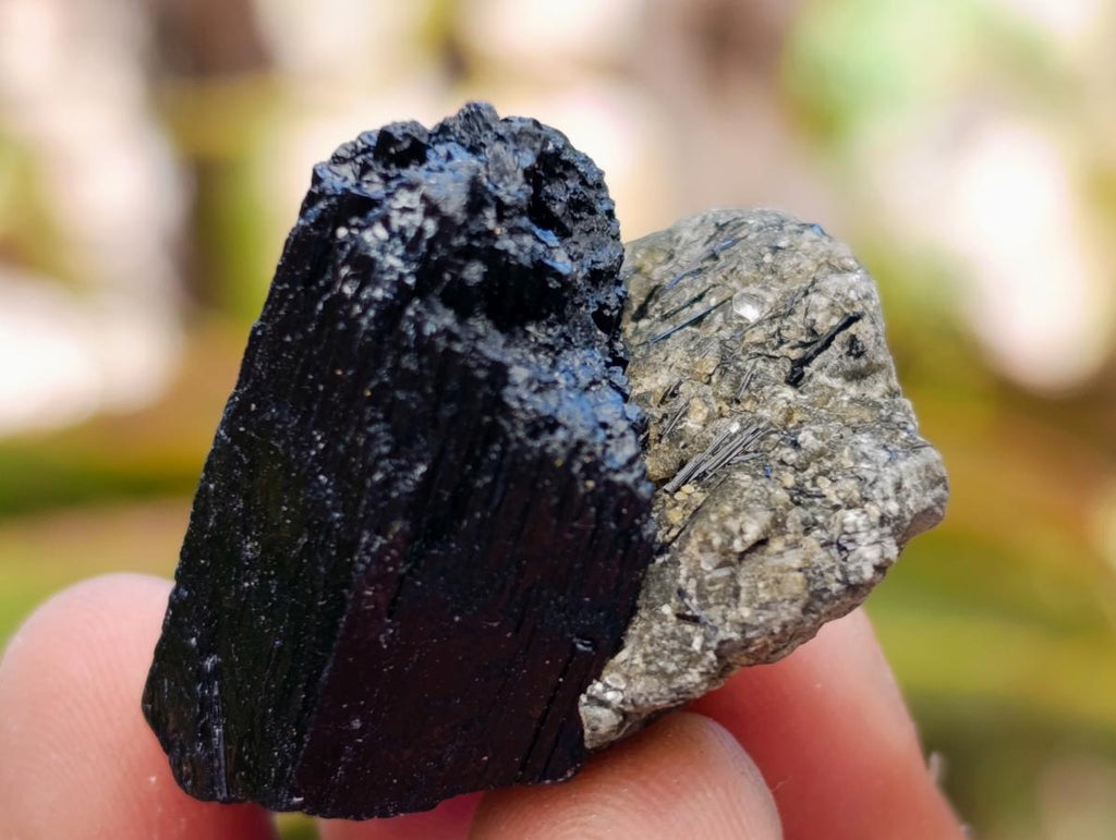 Natural Schorl Black Tourmaline with Feldspar Specimens x 35 From Erongo, Namibia - Toprock Gemstones and Minerals 