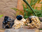 Natural Schorl Black Tourmaline with Feldspar Specimens x 35 From Erongo, Namibia - Toprock Gemstones and Minerals 