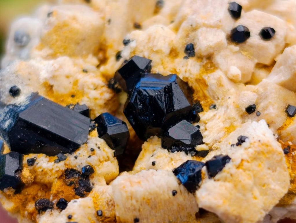 Natural Schorl Black Tourmaline with Feldspar Specimens x 35 From Erongo, Namibia - Toprock Gemstones and Minerals 