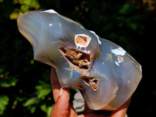 Polished Large Snow Orca Agate Flame x 1 From West Coast, Madagascar - Toprock Gemstones and Minerals 