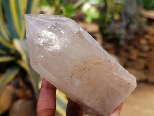 Polished Smokey Quartz Crystals with Etched Sides x 4 From Angola - Toprock Gemstones and Minerals 