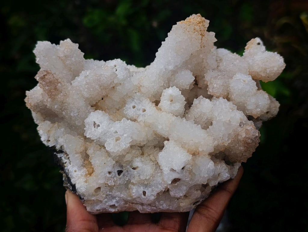 Natural Drusy Snow Finger Quartz Coated Clusters x 2 From Albert's Mountain, Lesotho - Toprock Gemstones and Minerals 