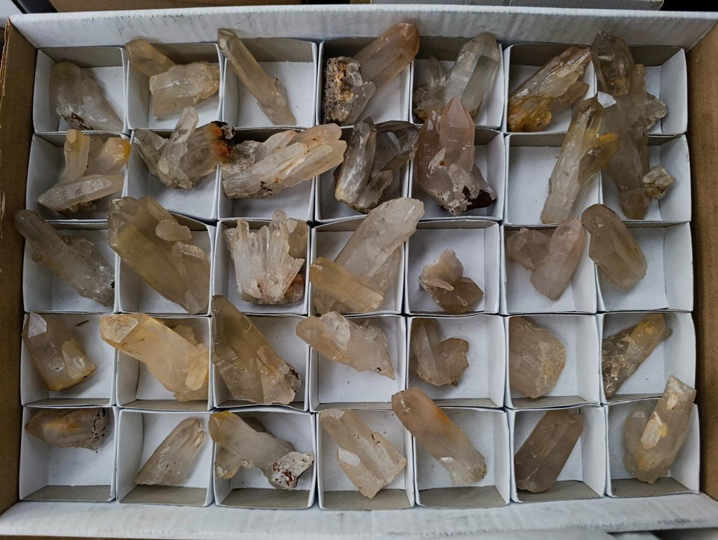 Natural Mixed Quartz Crystal Clusters x 35 From Madagascar - Toprock Gemstones and Minerals 