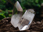 Polished Double Terminated Clear and Smokey Quartz Crystals x 24 From Madagascar - Toprock Gemstones and Minerals 