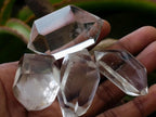 Polished Double Terminated Clear and Smokey Quartz Crystals x 24 From Madagascar - Toprock Gemstones and Minerals 