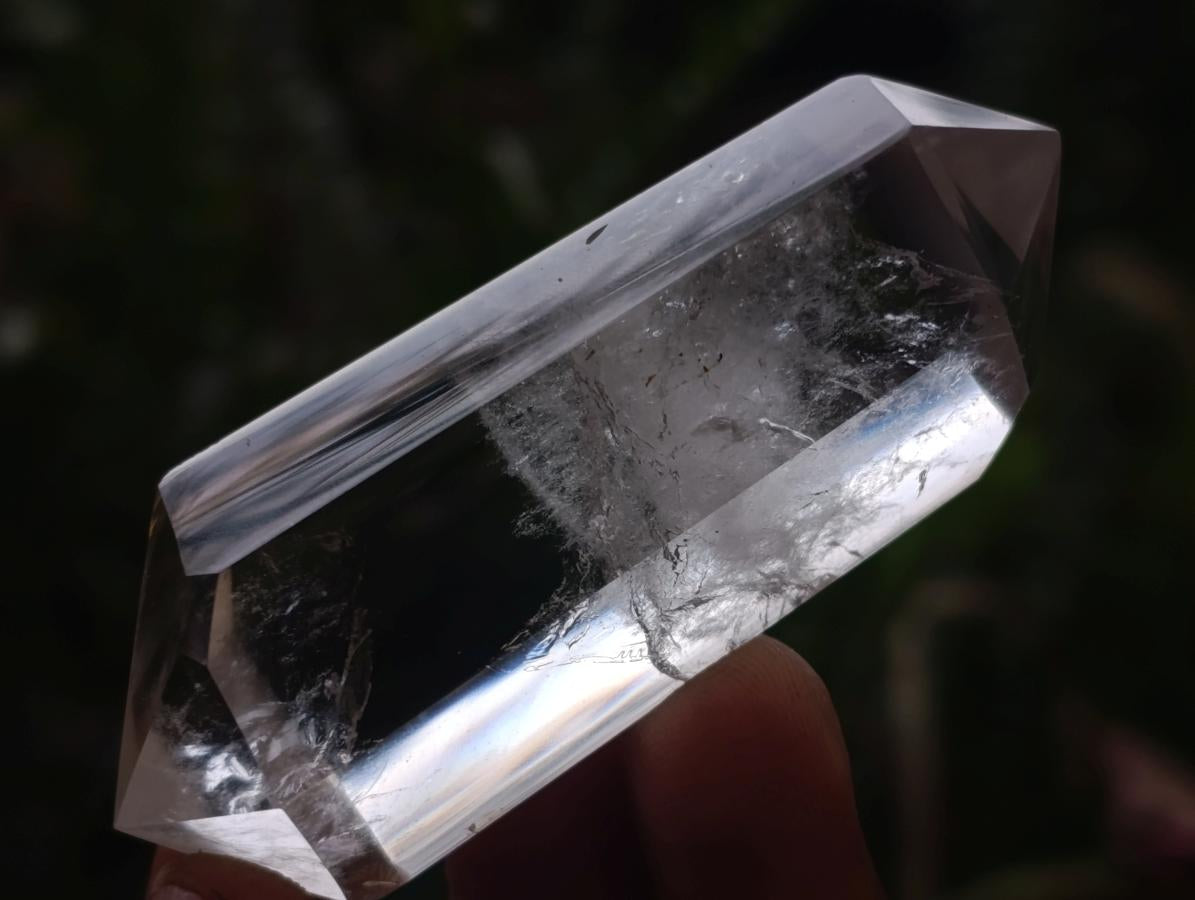 Polished Double Terminated Clear and Smokey Quartz Crystals x 24 From Madagascar - Toprock Gemstones and Minerals 