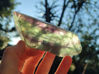 Polished On One Side Watermelon Fluorite Slices x 10 From Uis, Namibia - Toprock Gemstones and Minerals 