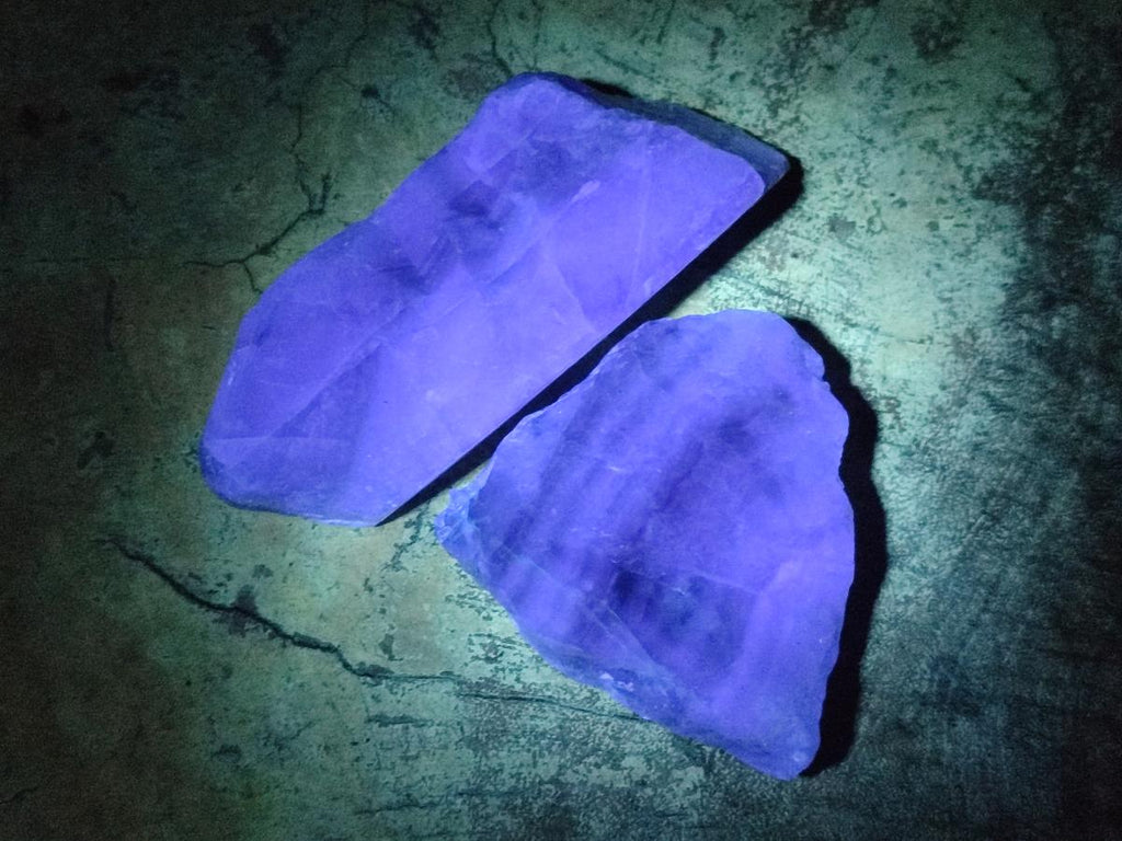 Polished On One Side Watermelon Fluorite Slices x 10 From Uis, Namibia - Toprock Gemstones and Minerals 
