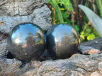Polished Black Basalt Spheres x 12 From Madagascar - Toprock Gemstones and Minerals 