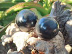 Polished Black Basalt Spheres x 12 From Madagascar - Toprock Gemstones and Minerals 