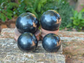 Polished Black Basalt Spheres x 12 From Madagascar - Toprock Gemstones and Minerals 