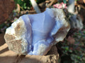 Natural Blue Lace Agate Geode Specimens x 6 From Nsanje, Malawi - Toprock Gemstones and Minerals 