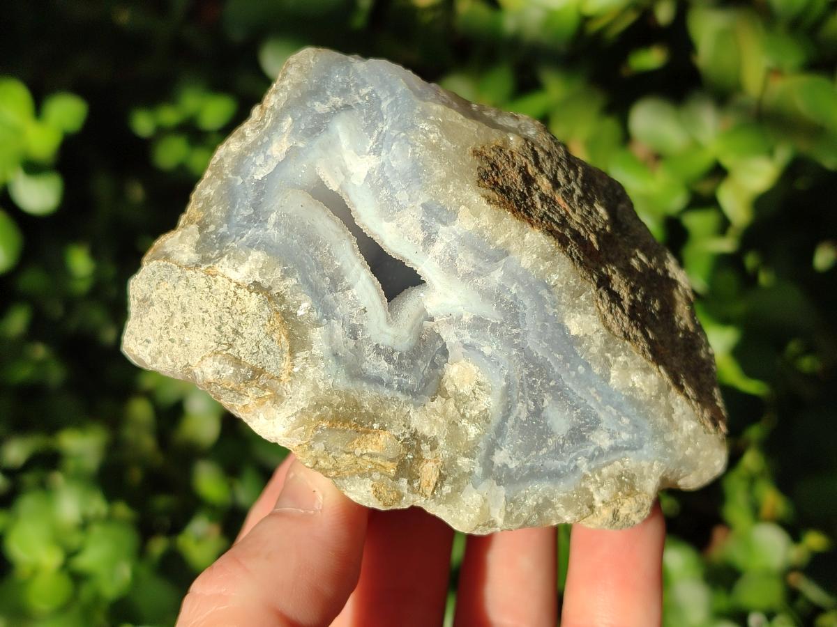 Natural Blue Lace Agate Geode Specimens x 6 From Nsanje, Malawi - Toprock Gemstones and Minerals 