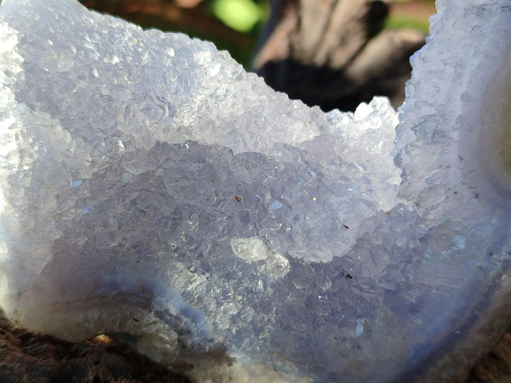 Natural Blue Lace Agate Geode Specimens x 6 From Nsanje, Malawi - Toprock Gemstones and Minerals 