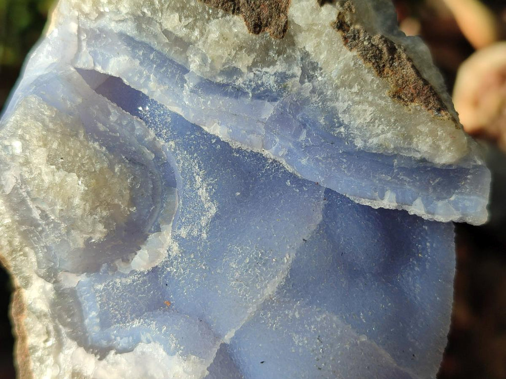 Natural Blue Lace Agate Geode Specimens x 6 From Nsanje, Malawi - Toprock Gemstones and Minerals 