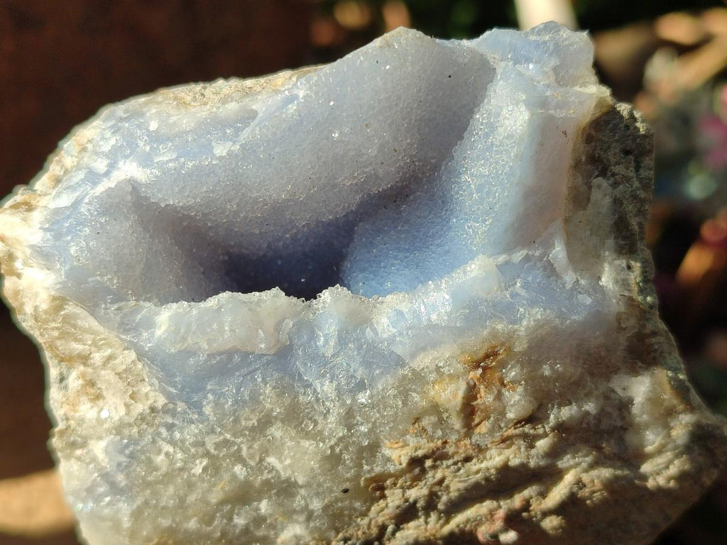 Natural Blue Lace Agate Geode Specimens x 6 From Nsanje, Malawi - Toprock Gemstones and Minerals 