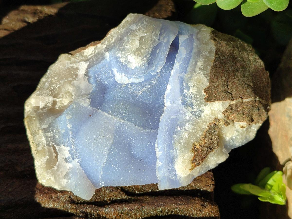 Natural Blue Lace Agate Geode Specimens x 6 From Nsanje, Malawi - Toprock Gemstones and Minerals 