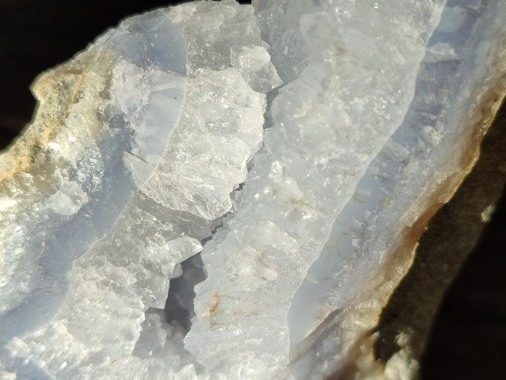 Natural Blue Lace Agate Geode Specimens x 6 From Nsanje, Malawi - Toprock Gemstones and Minerals 