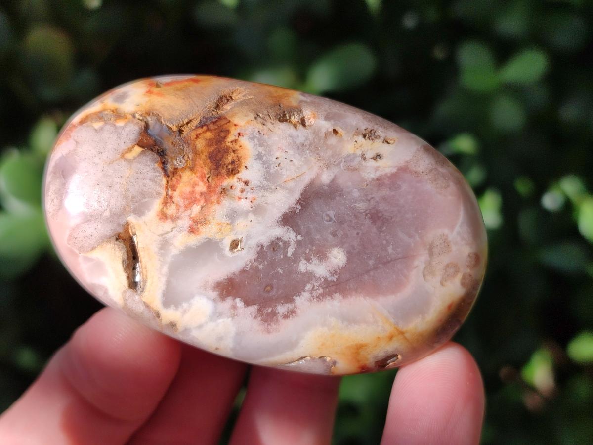 Polished Flower Agate Palm Stones x 12 From Antsahalova, Madagascar - Toprock Gemstones and Minerals 