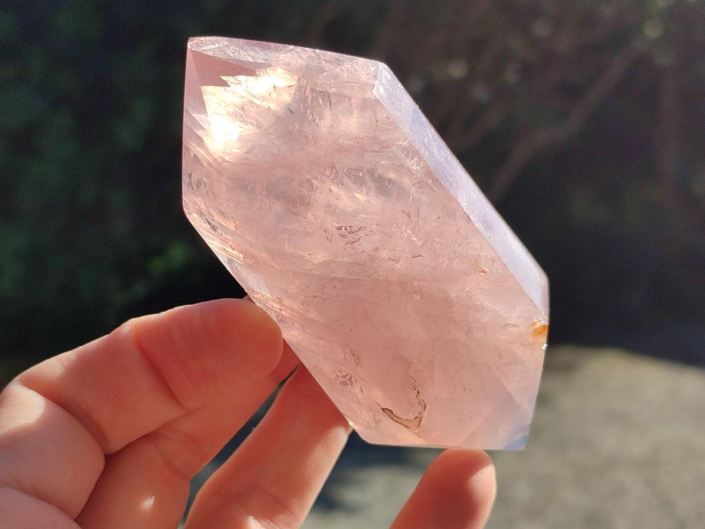 Polished Double Terminated Gemmy Rose Quartz Crystals x 12 From Madagascar - Toprock Gemstones and Minerals 