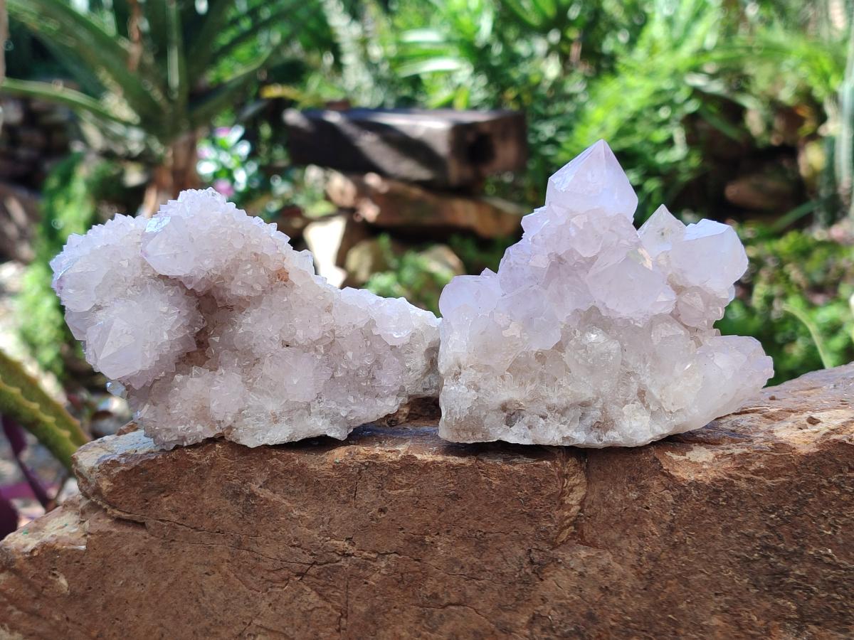 Natural Lilac Spirit Quartz Clusters x 4 From Boekenhouthoek, South Africa - Toprock Gemstones and Minerals 