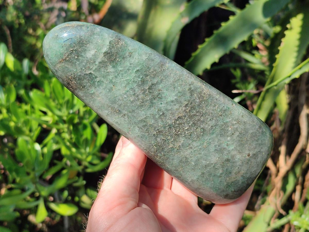 Polished Fuchsite Quartz with Pyrite Standing Free Forms x 2 From Andakatany, Madagascar - Toprock Gemstones and Minerals 