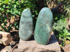Polished Fuchsite Quartz with Pyrite Standing Free Forms x 2 From Andakatany, Madagascar - Toprock Gemstones and Minerals 