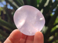 Polished Gemmy Lavender Rose Quartz Palm Stones x 24 From Madagascar - Toprock Gemstones and Minerals 