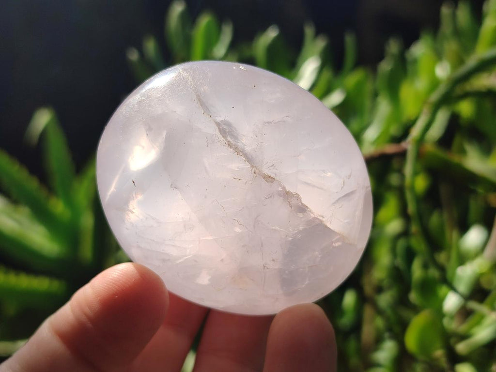 Polished Gemmy Lavender Rose Quartz Palm Stones x 24 From Madagascar - Toprock Gemstones and Minerals 