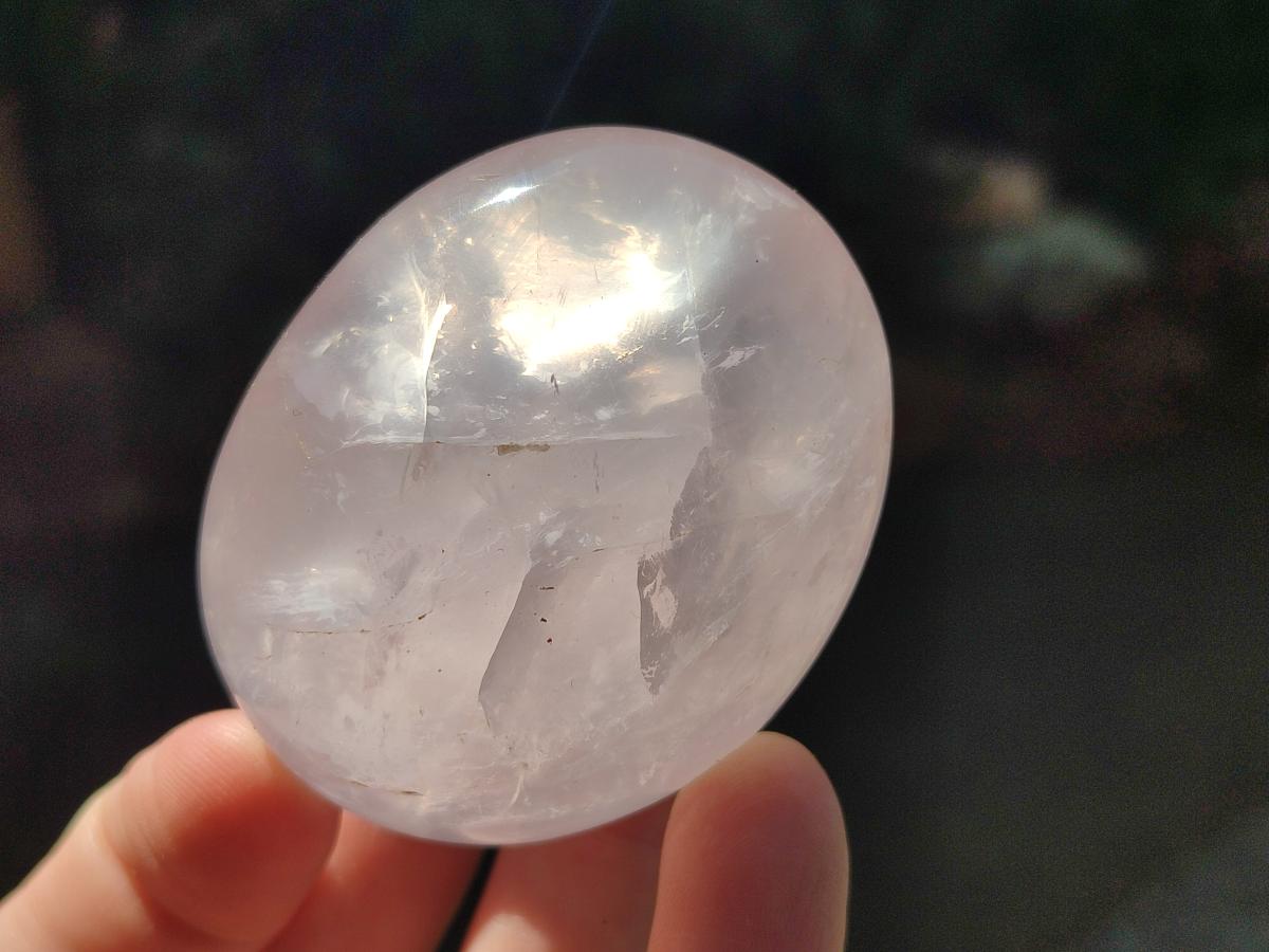 Polished Gemmy Lavender Rose Quartz Palm Stones x 24 From Madagascar - Toprock Gemstones and Minerals 