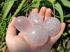 Polished Gemmy Lavender Rose Quartz Palm Stones x 24 From Madagascar - Toprock Gemstones and Minerals 
