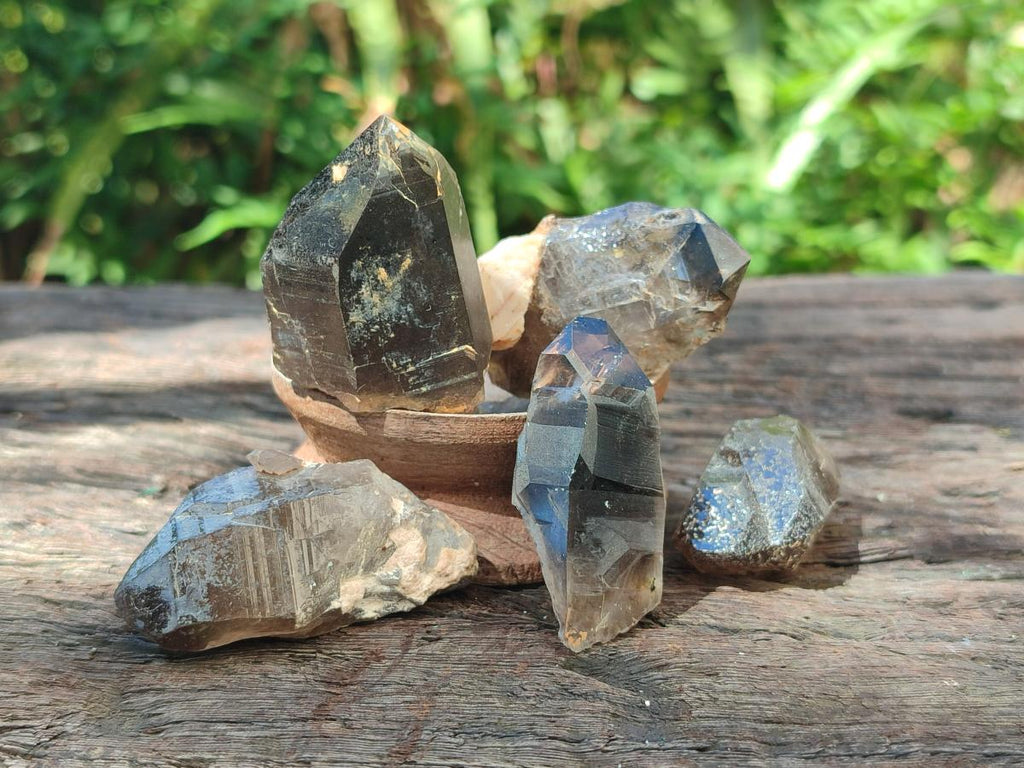 Natural Smokey Quartz Crystals x 35 From Zomba Plateau, Malawi - Toprock Gemstones and Minerals 