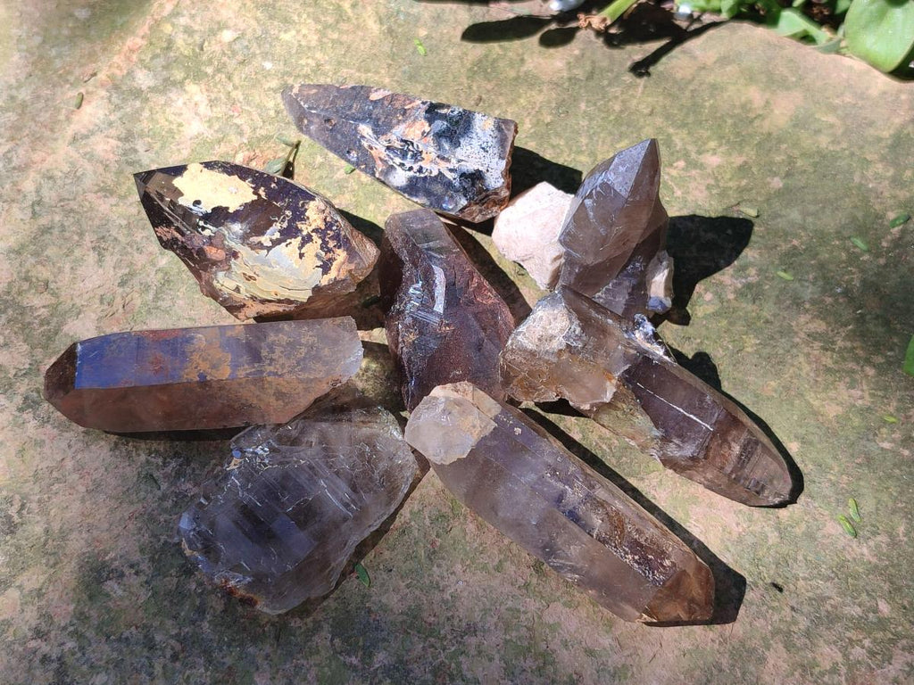 Natural Smokey Quartz Crystals x 35 From Zomba Plateau, Malawi - Toprock Gemstones and Minerals 