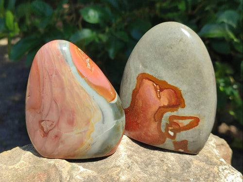 Polished Polychrome Jasper Standing Free Forms x 6 From NW Coast, Madagascar - Toprock Gemstones and Minerals 