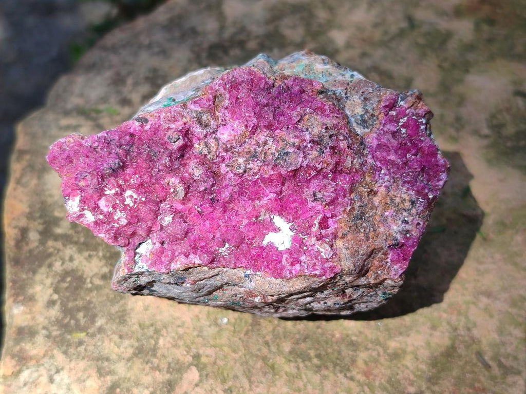 Natural Salrose Cobaltoan Dolomite with Malachite and Chrysocolla Specimens x 6 From Kakanda, Congo - Toprock Gemstones and Minerals 