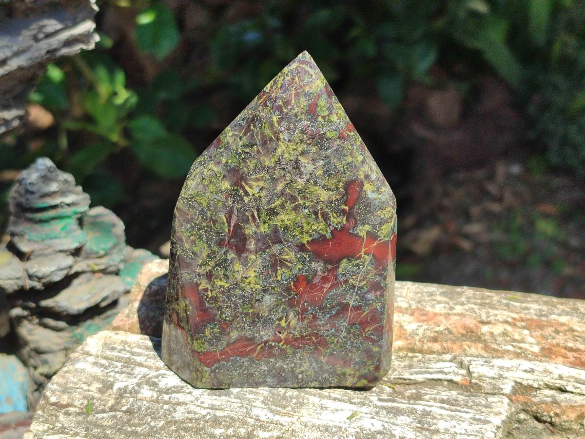 Polished Bastite Dragonsblood Stone Display Crystals x 3 From Tshipise, South Africa - Toprock Gemstones and Minerals 