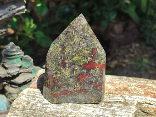 Polished Bastite Dragonsblood Stone Display Crystals x 3 From Tshipise, South Africa - Toprock Gemstones and Minerals 