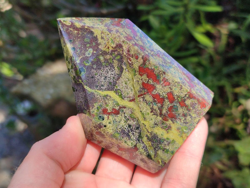 Polished Bastite Dragonsblood Stone Display Crystals x 3 From Tshipise, South Africa - Toprock Gemstones and Minerals 