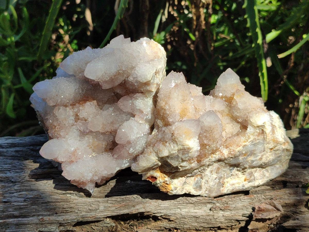 Natural Pale Lilac Amethyst Spirit Quartz Clusters x 3 From Boekenhouthoek, South Africa - Toprock Gemstones and Minerals 