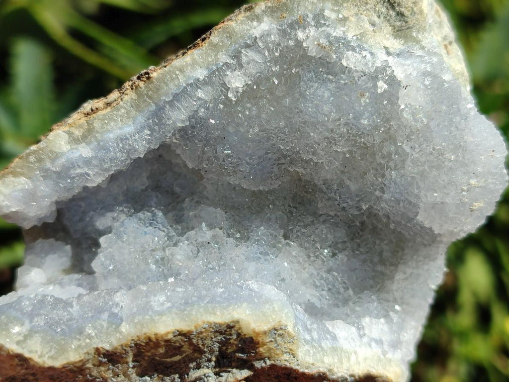 Natural Blue Lace Agate Geode Specimens x 6 From Nsanje, Malawi - Toprock Gemstones and Minerals 